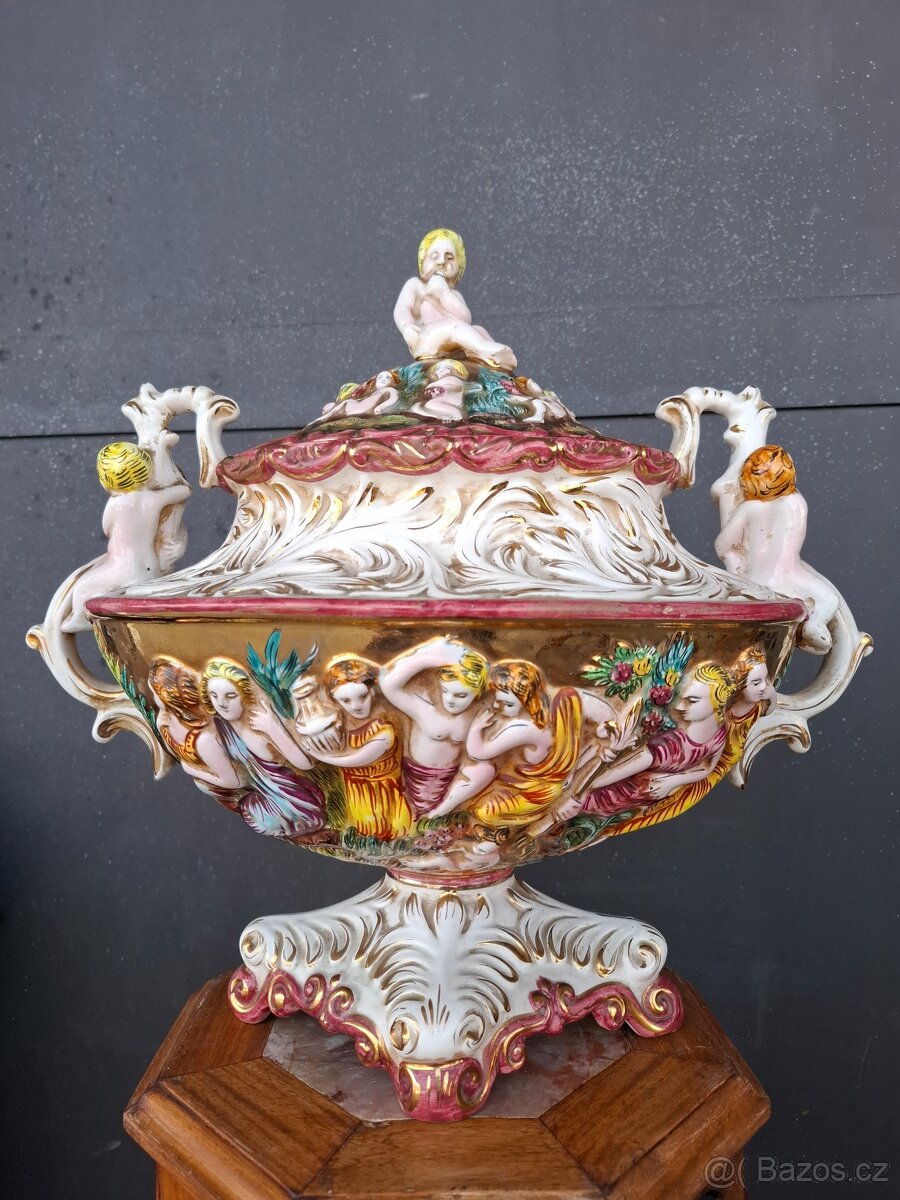 Starožitná porcelánová mísa CAPODIMONTE - 2