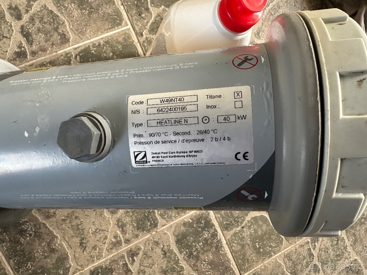 BAZÉNOVÝ VÝMĚNÍK ZODIAC TITAN 40 KW - 2