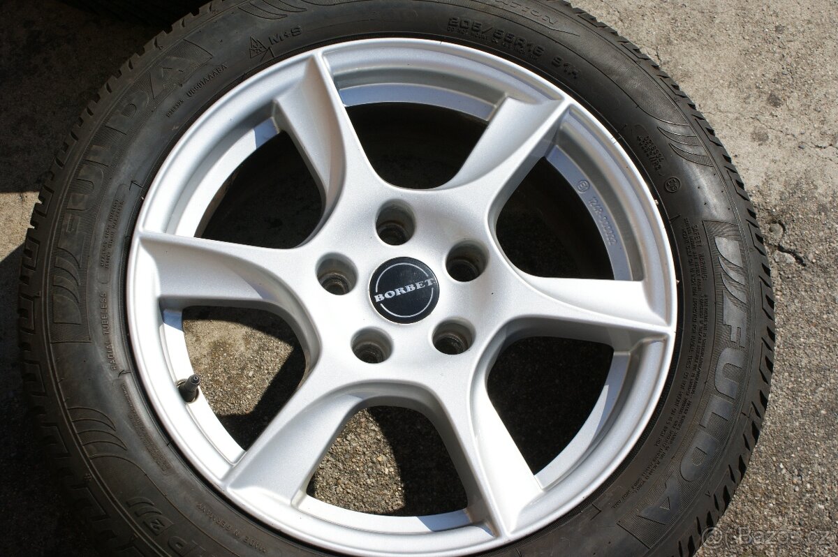 alu Borbet turbine R16 na Skoda Audi Seat VW zimni pneu - 2