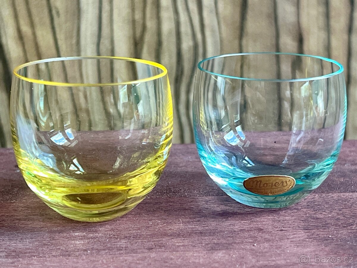 Moser Culbuto sklenička na destilát 50 ml, Czechoslovakia - 2