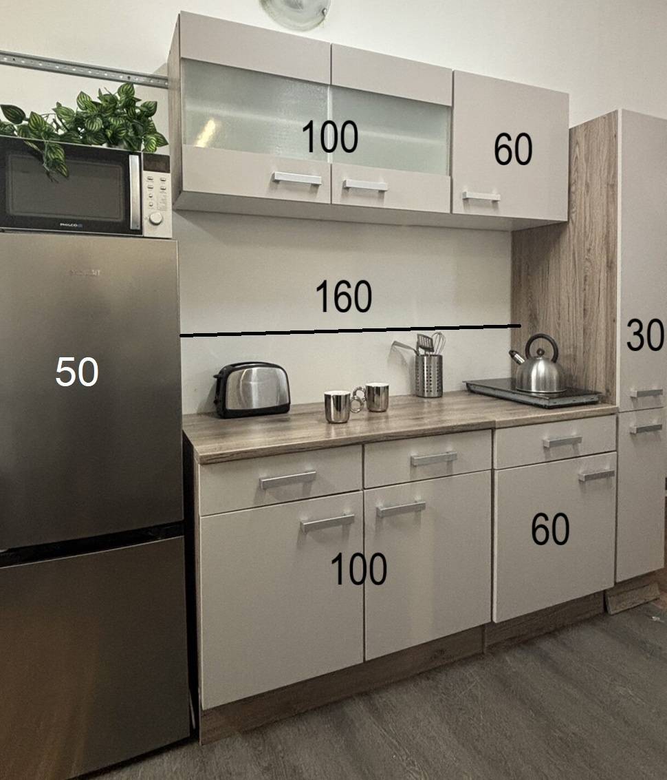 Kapučínová moderní kuchyně ALEX - 2