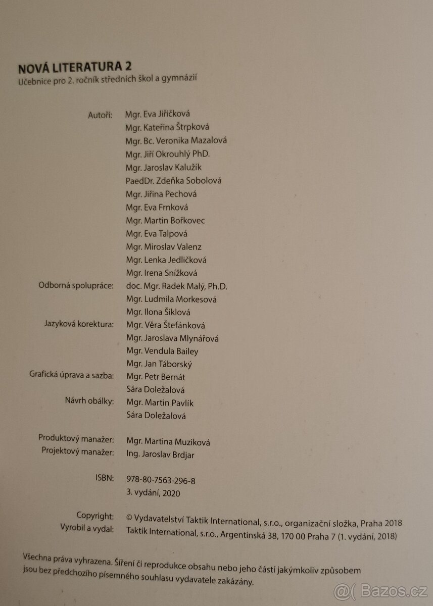 Učebnice Literatury pro SŠ - 2