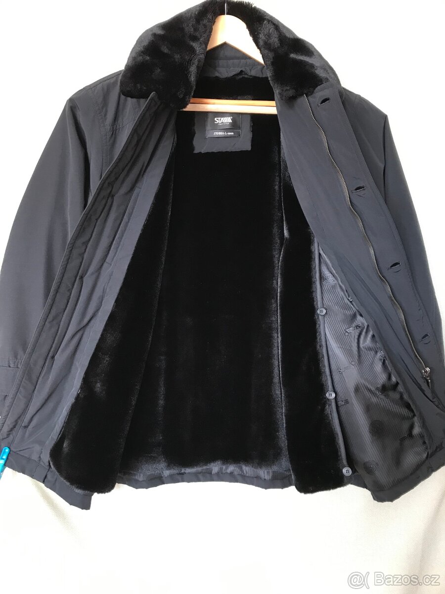 Pánská zimní černá bunda parka vel. L/50-52 - 2