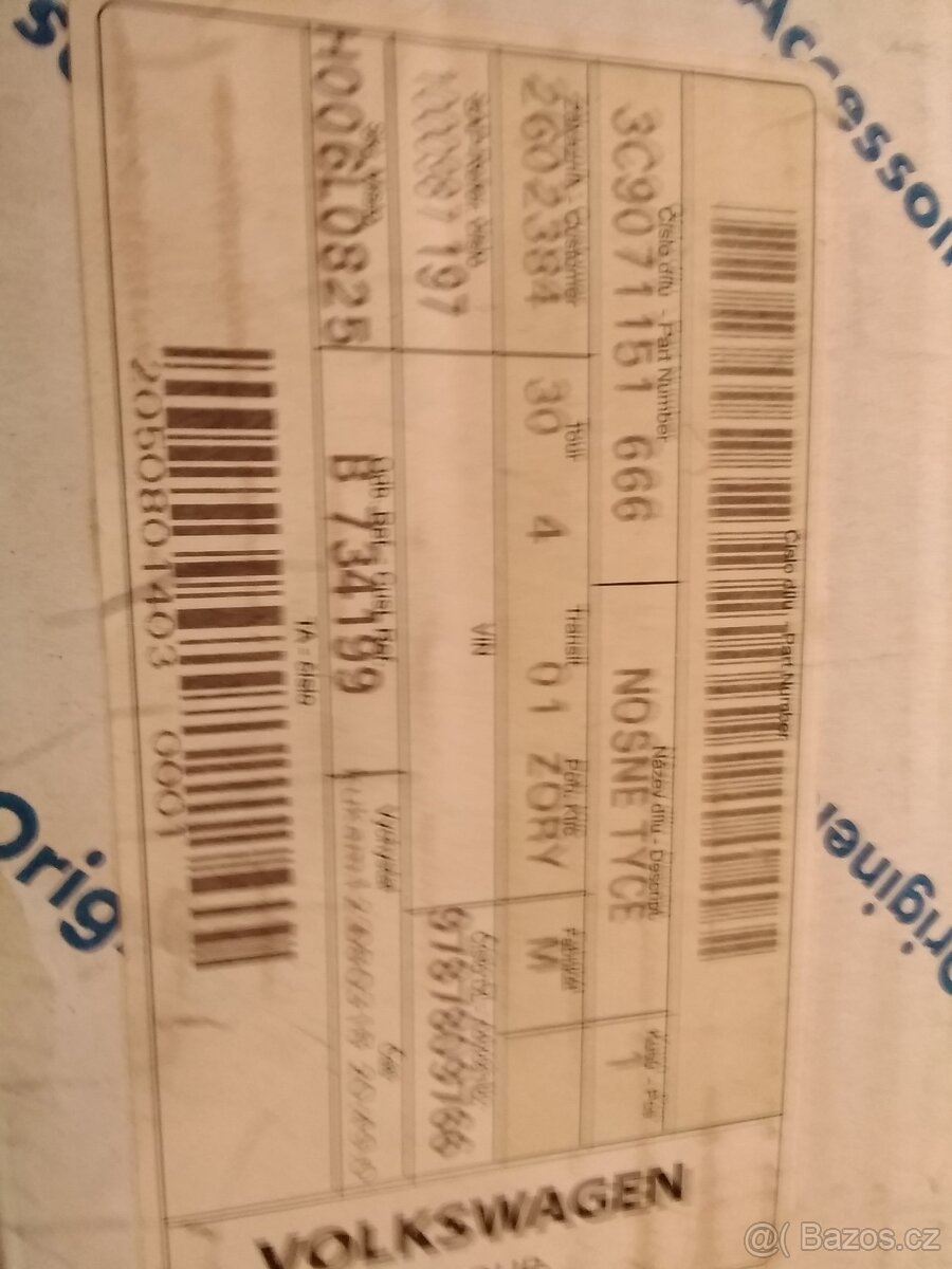 Prodám nové značkové střešní nosiče VW - 2