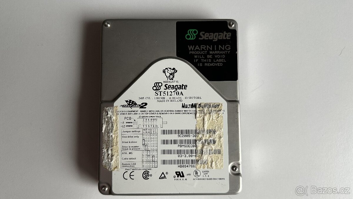 Pevný disk Seagate ST51270A / 1,28GB / IDE 3,5" - 2