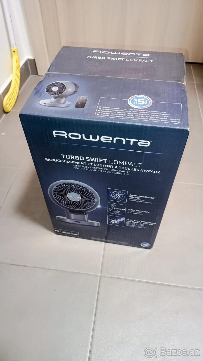Ventilátor stolní úplne nový Rowenta Turbo Swift Compact - 2