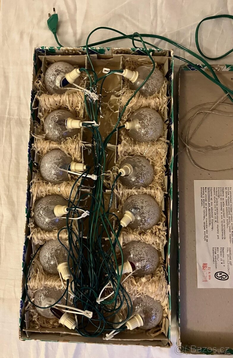 Vánoční světýlka - retro koule - 2