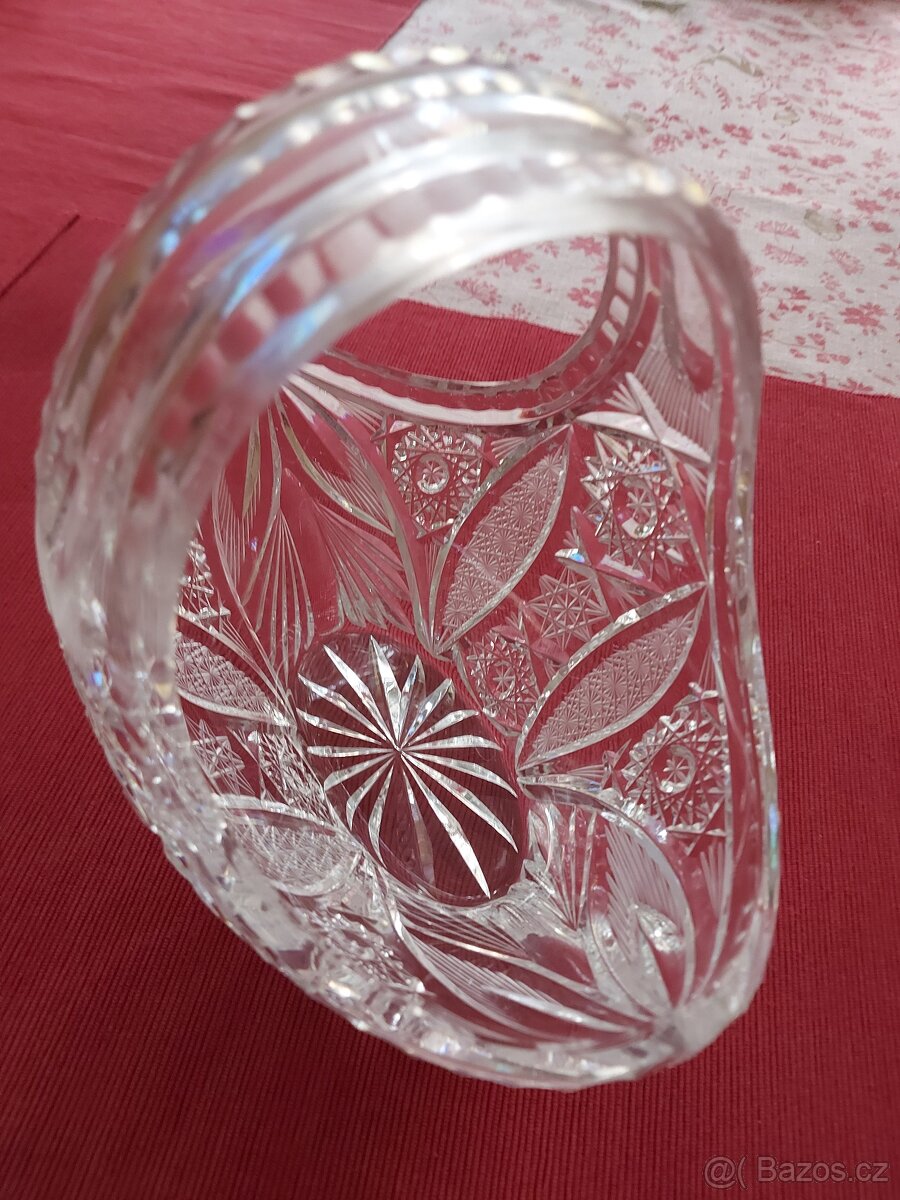 košíček z broušeného skla - 2