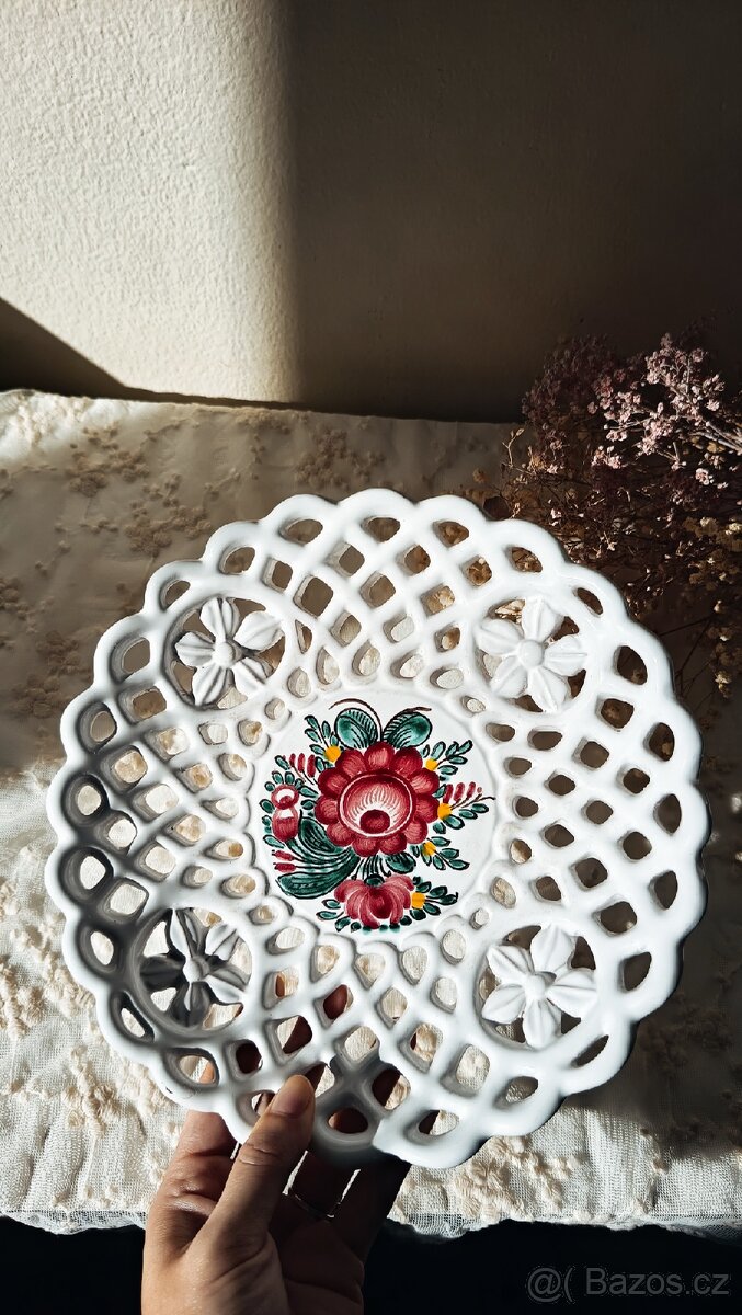 Tupeská keramika nástolec podnos - 2