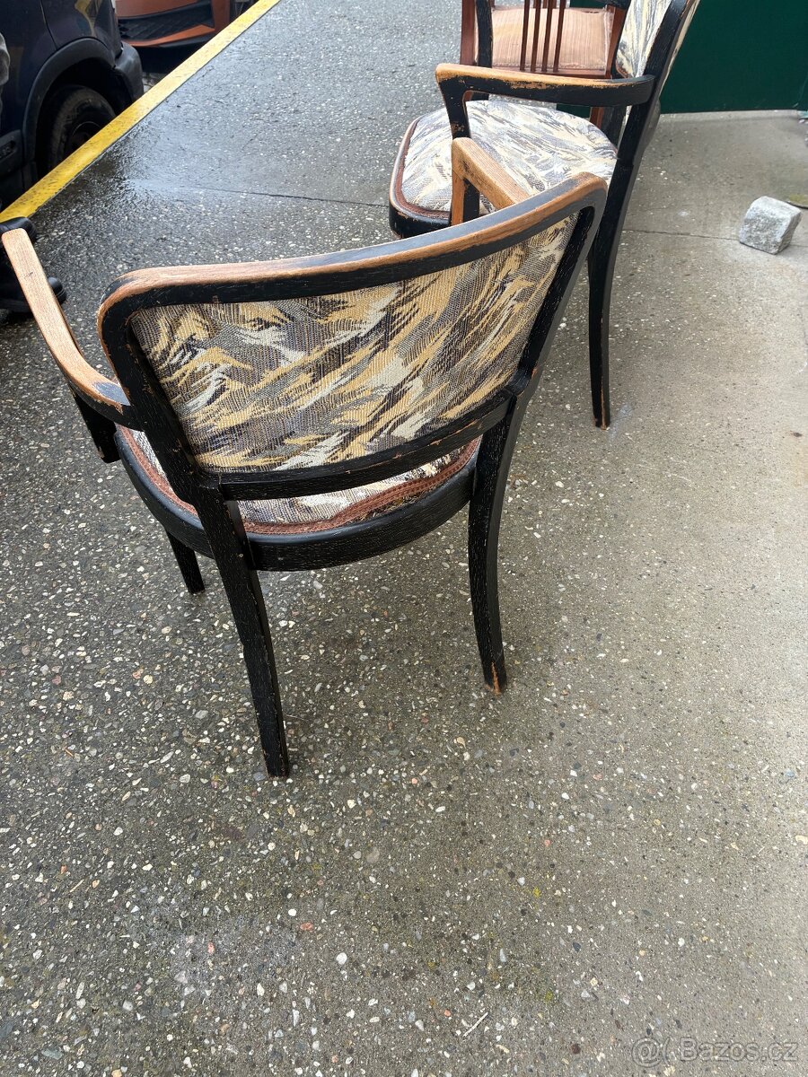 Thonet 2x židle - křesílko - 2