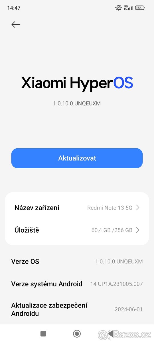 Prodám mobilní telefon Xiaomi redmi 13 Note 5G - 2