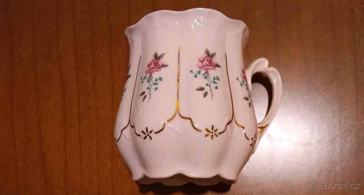 Hrnky růžový porcelán - 2