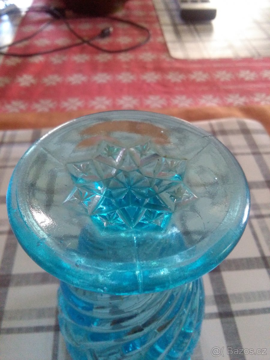 Sklenička-modrá-Skleněné dózy na potraviny - 2