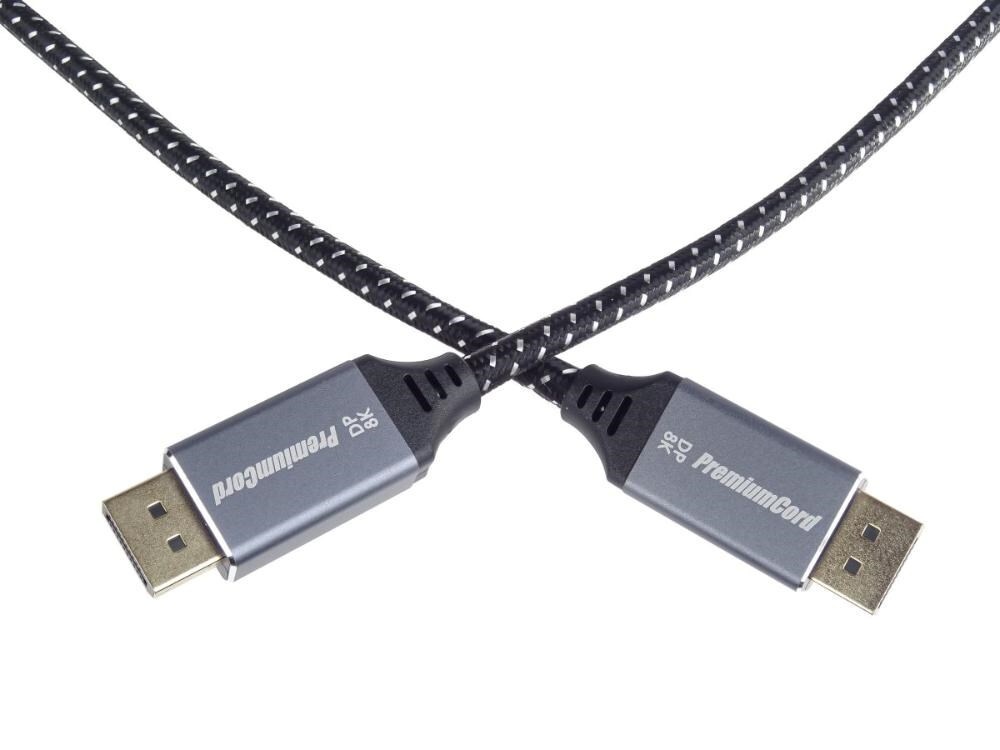 PremiumCord DP 1.4 kabel 8K, kov, zlacený, 3m - 2