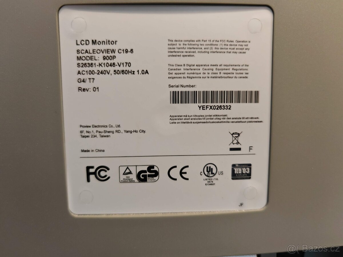 Monitor 19" LCD FUJITSU-SIEMENS SCALEOVIEW C19-6 - 2