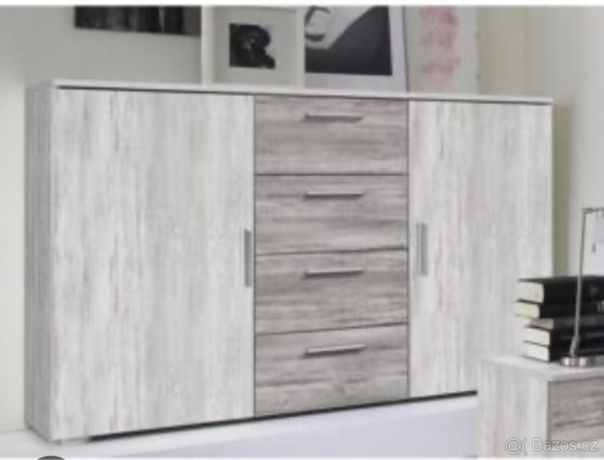 Prostorná postel s nočními stolky BEATA + komoda - 2