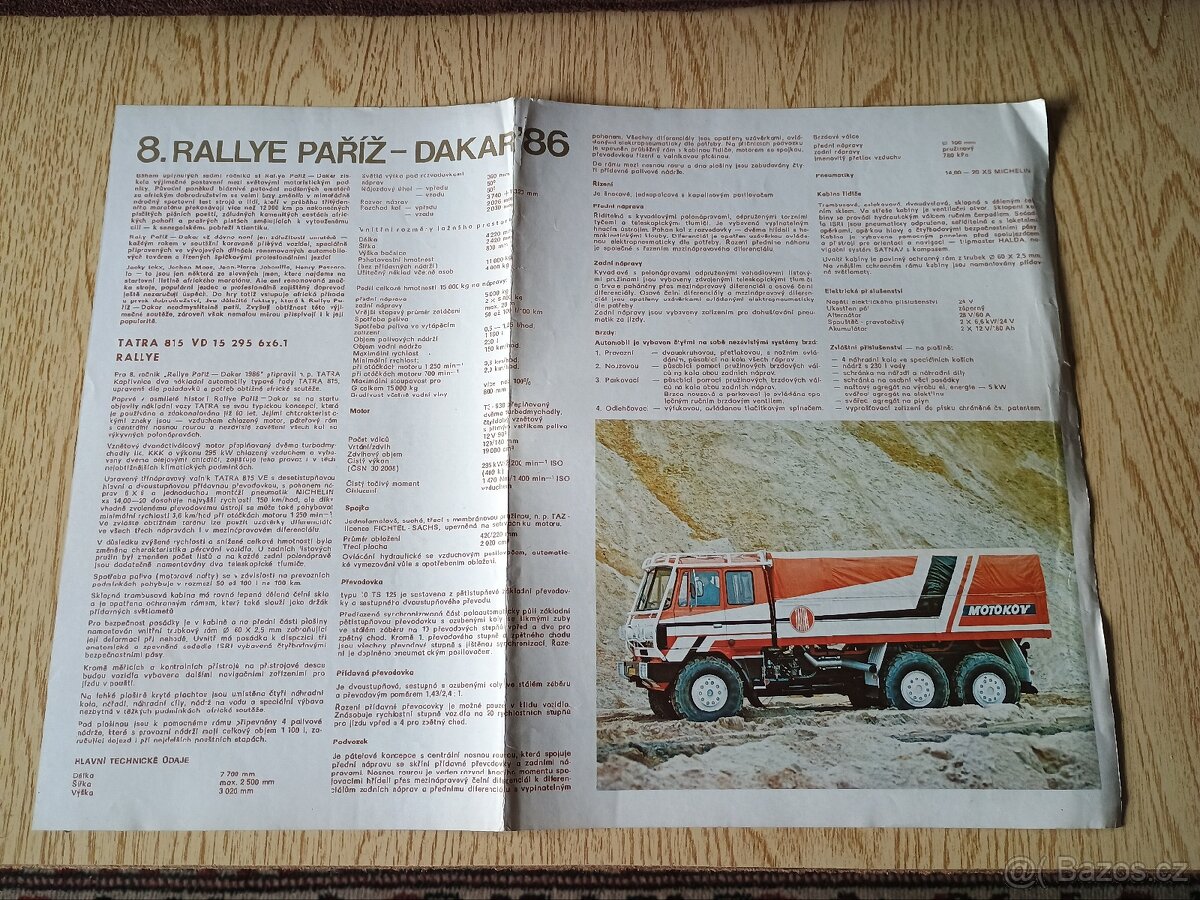 Plakát TATRA Paříž - Dakar 1986 Retro - 2