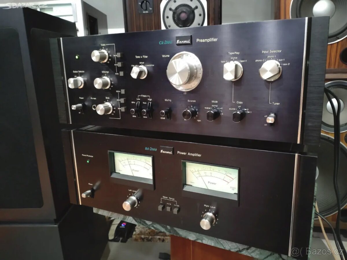 zesilovač a předzesilovač Sansui BA 2000/ CA 2000 - 2