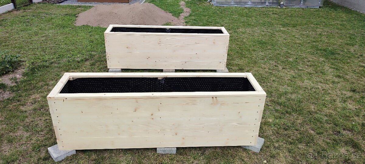 Vyvýšené záhony ze smrkového hoblovaného dřeva 200x50x62 - 2