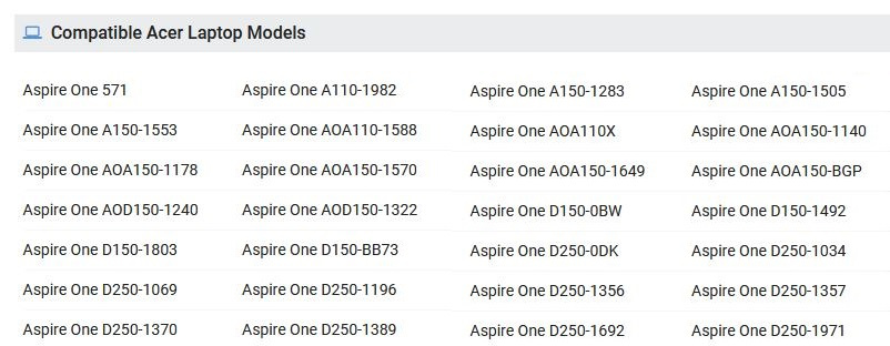 baterie UM08A51 pro notebooky Aspire One (1.5hod) - 2