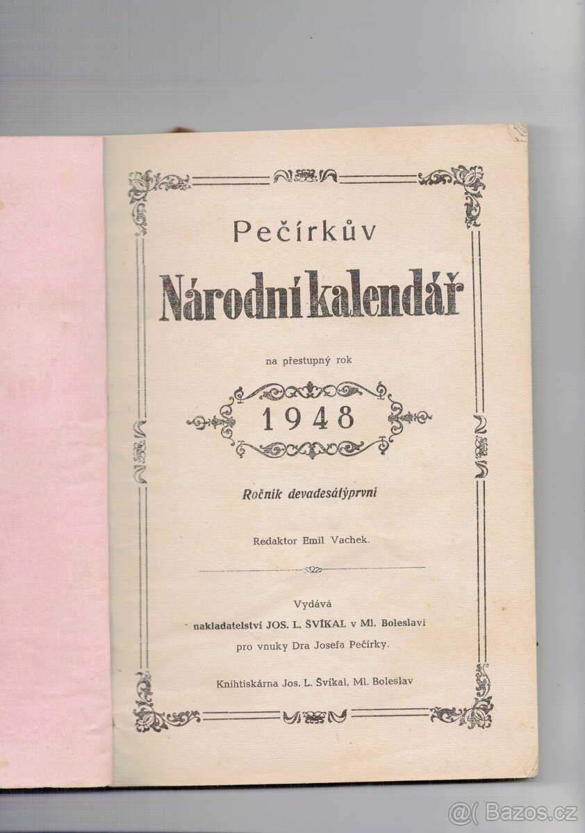 Pečírkův Národní kalendář (1948) - 2