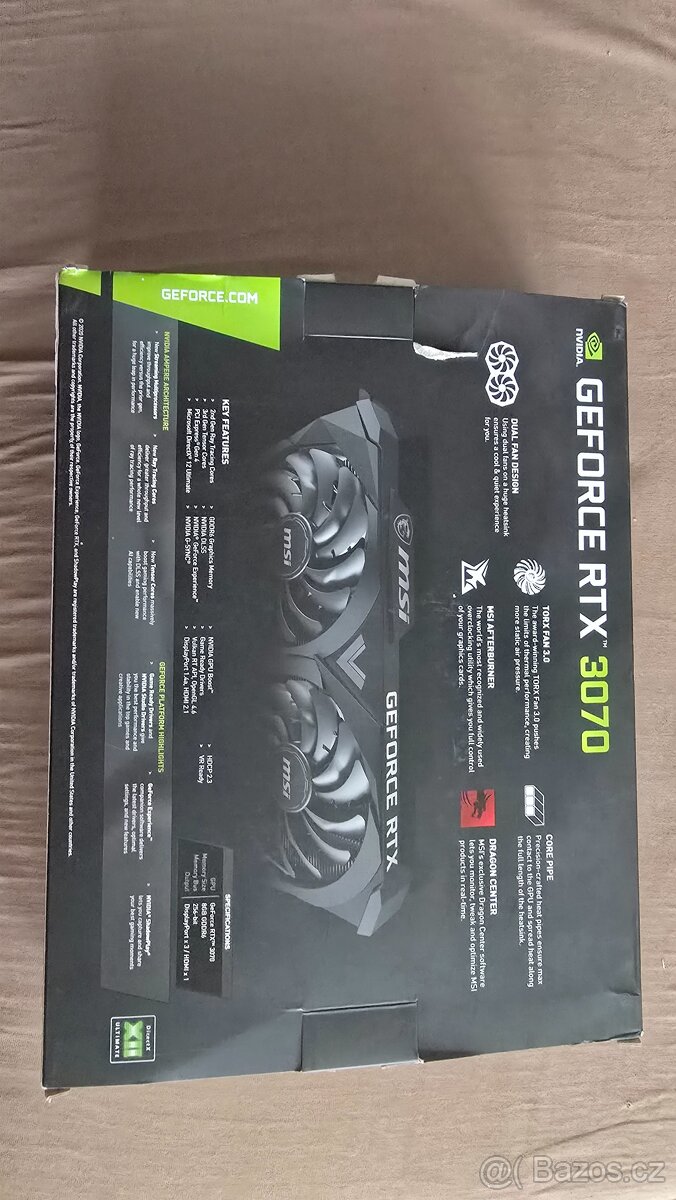 Prodam grafickou kartu RTX 3070 - 2