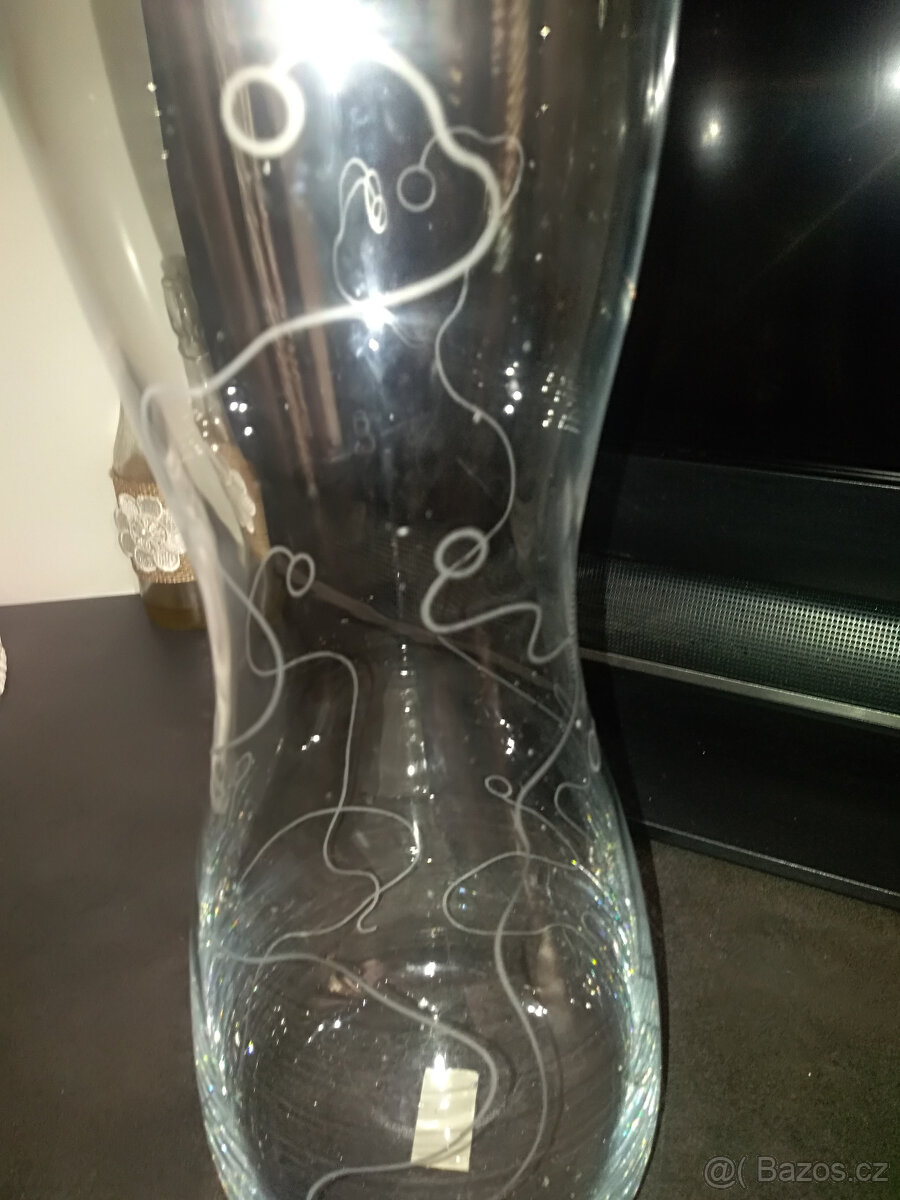 váza IKEA 30 cm+bonus kytice - 2