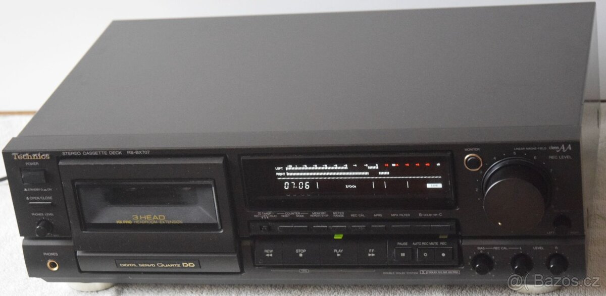 Tape deck TECHNICS RS-BX707, 3 hlavy, CLASS AA, Quartz DD - 2