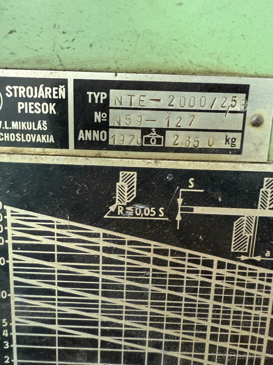 Tabulové nůžky NTE 2000/2,5 - 2