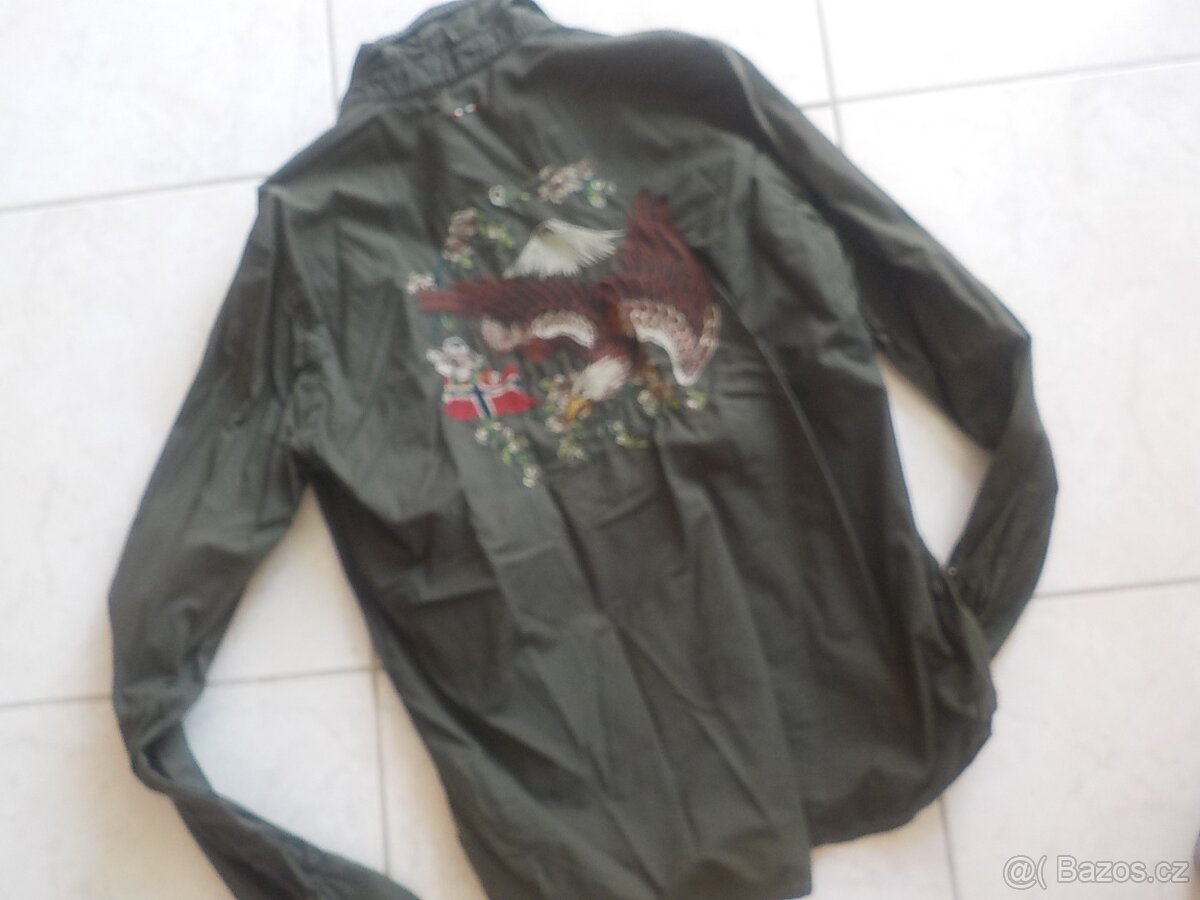 Napapijri nadherna tmave zelena košile vel M/L žena - 2