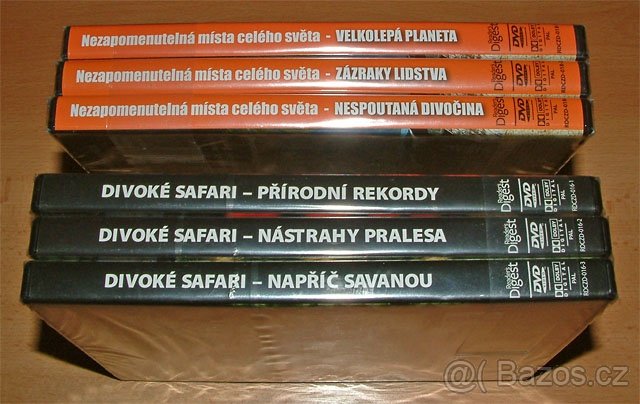 Divoké safari, Nezapomenutelná místa celého světa - po 3 DVD - 2