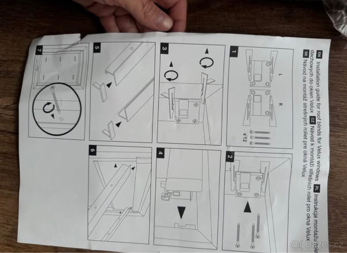 Roleta střešní okno 4ks - 2