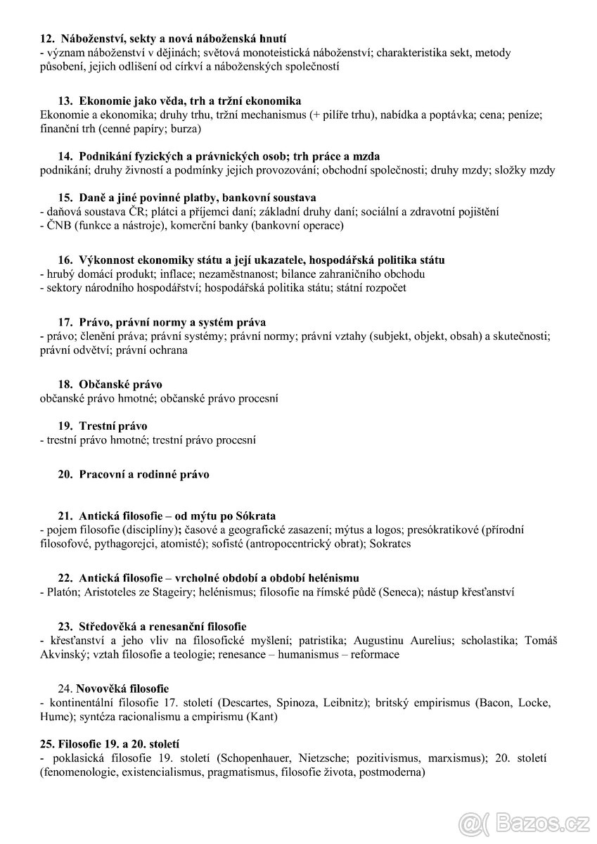 Maturitní otázky z OSZ/ ZSV (ústní zkouška) - 2