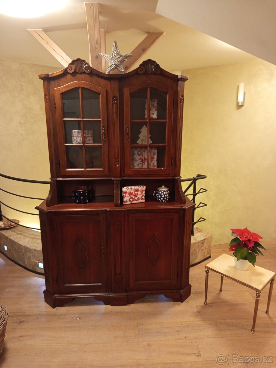 Starožitný kredenc-komoda -vitrina - 2