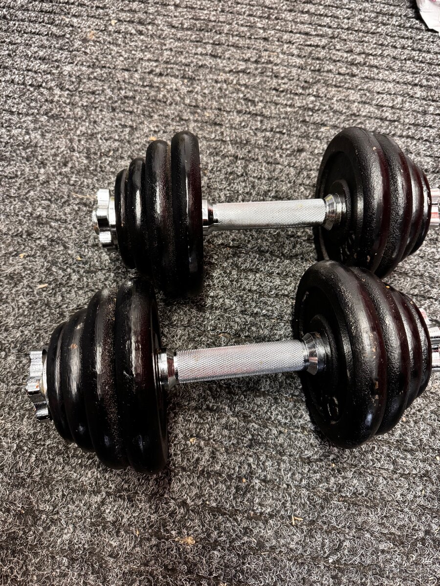 Set jednoručních nakládacích činek 2x15 kg - 2