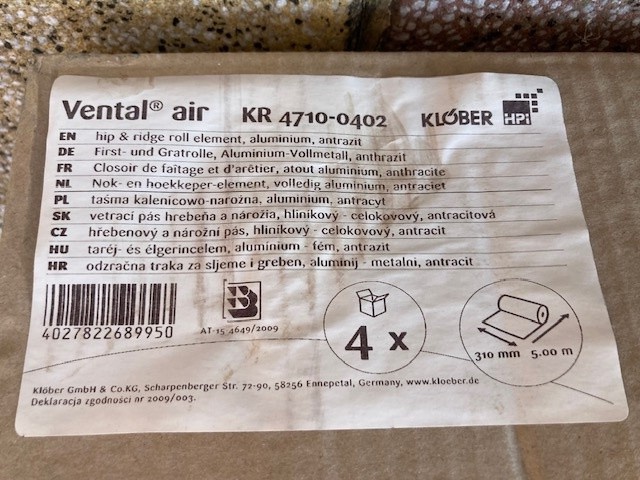 celokovový (hliník) hřebenový a nárožní pás - 2