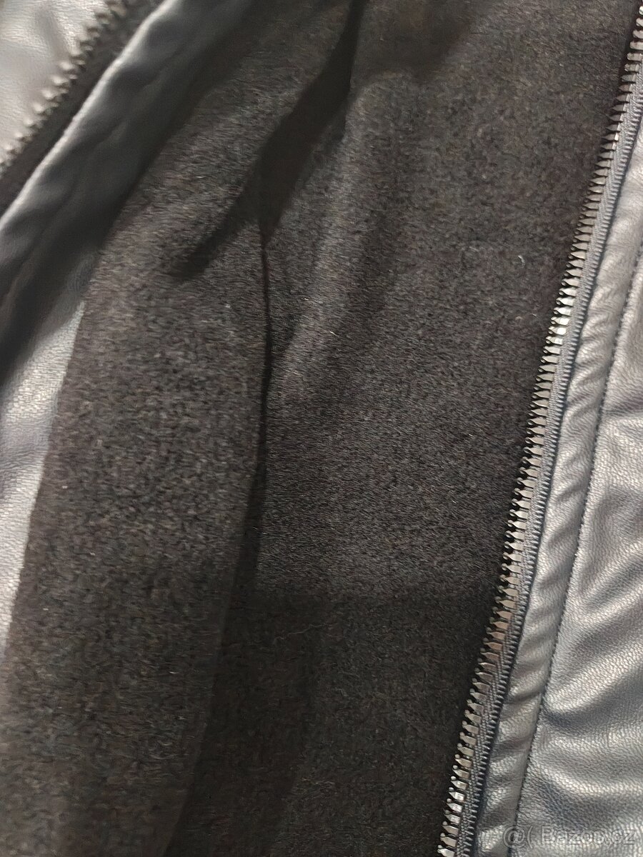 Zateplená kožená bunda - 2