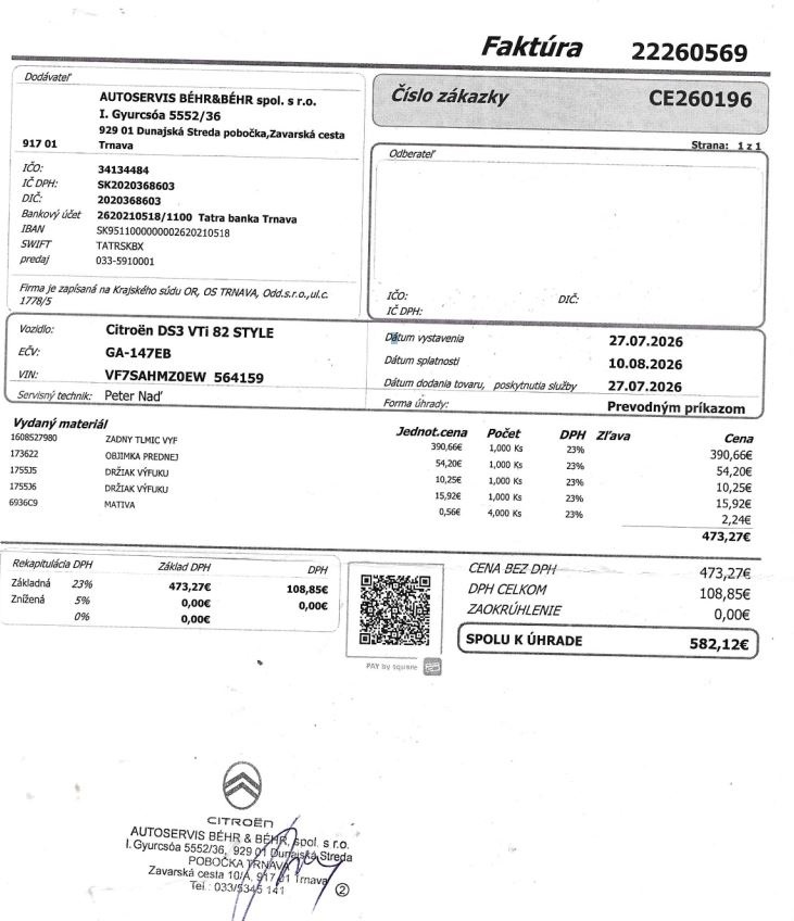 Originál výfuk na Citroen DS3 - 2