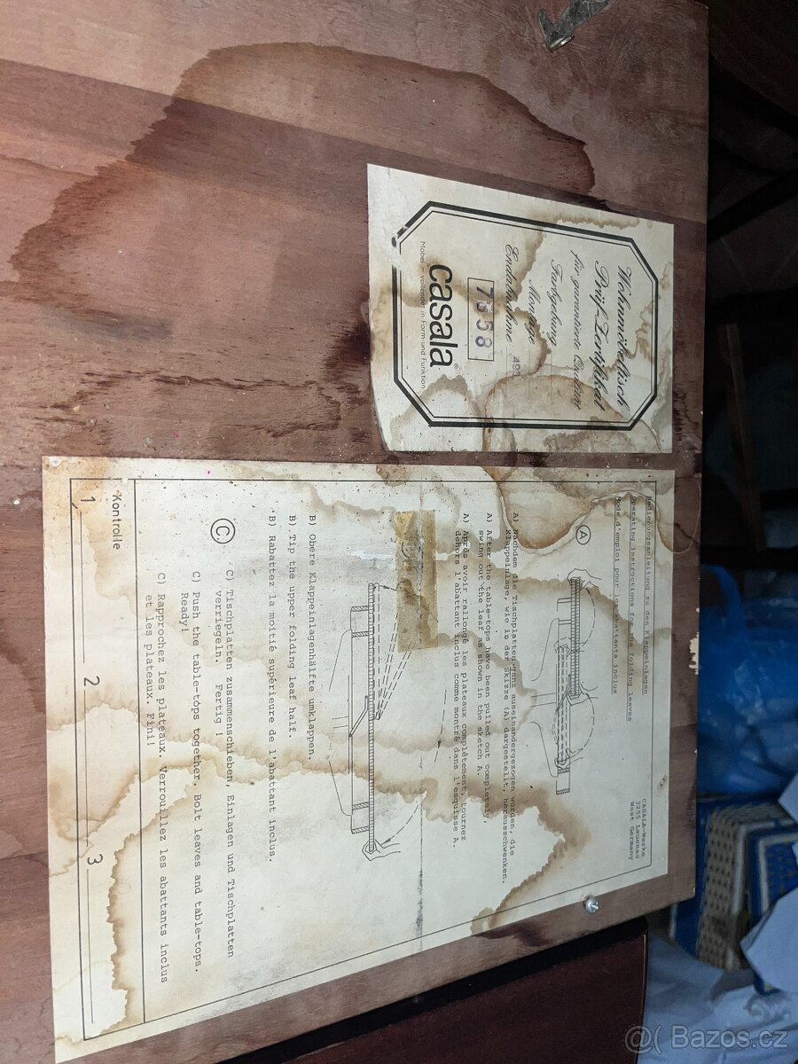 rozkládací jídelní stůl z masivu - 2