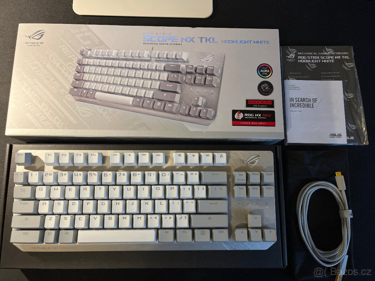 Klávesnice Asus Rog TKL Moonlight White - 2