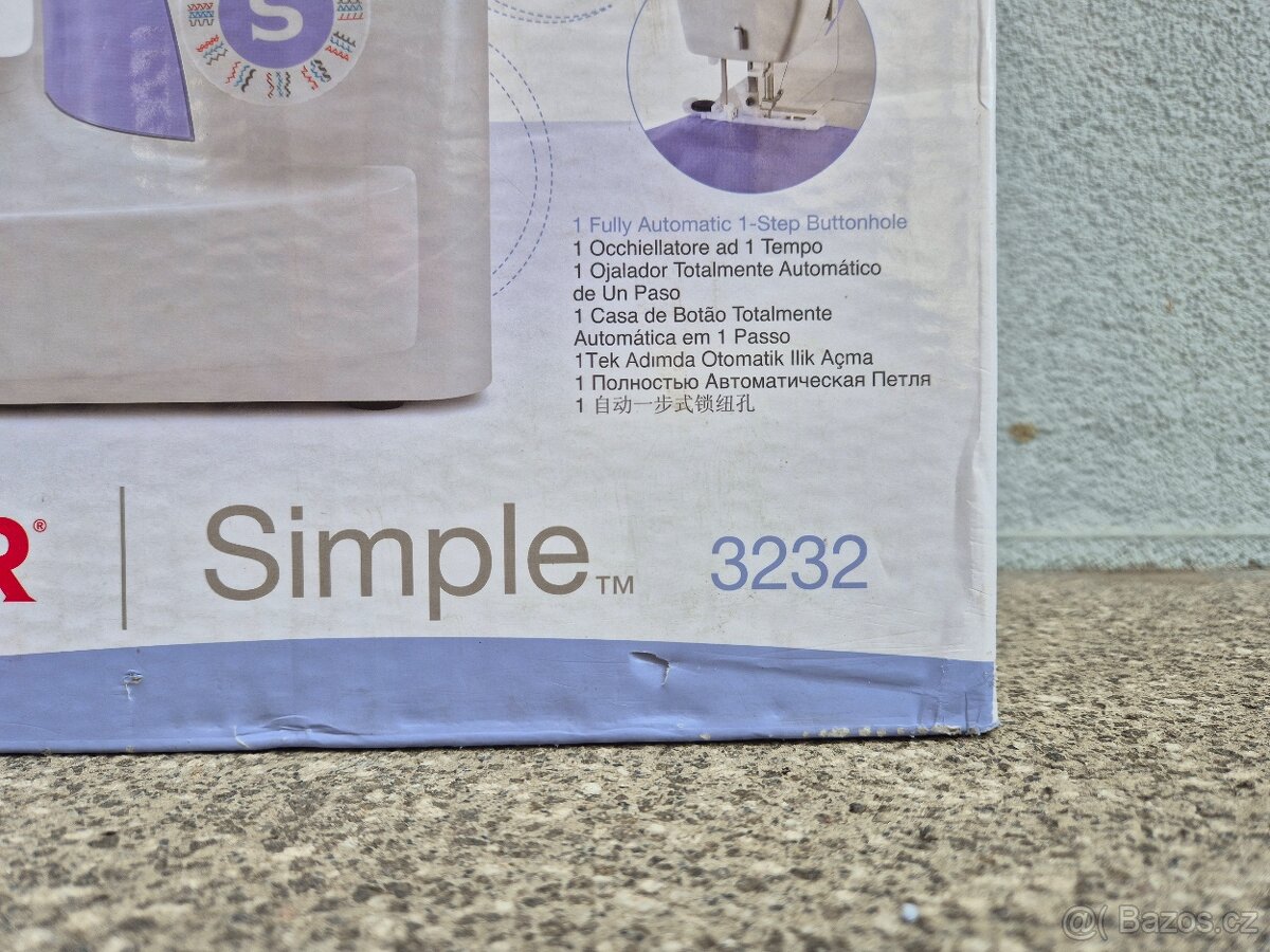 Spolehlivý šicí stroj Singer Simple 3232 – 32 programů - 2