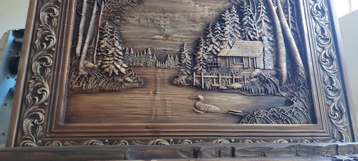 Drevený obraz 90×68cmhrub -4cm - 2