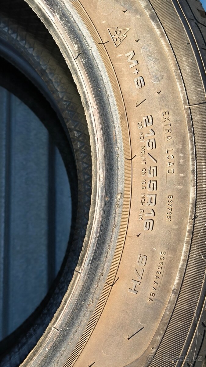 2ks zimní pneu 215/55R16 - 2