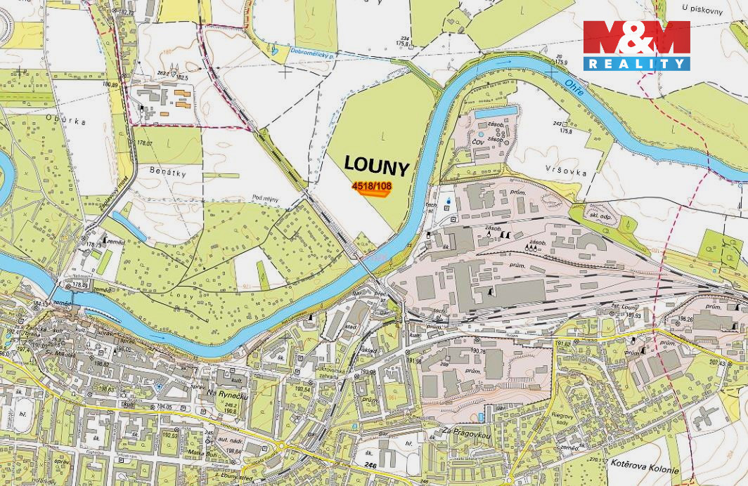 Prodej pole, 20957 m², Louny - 2