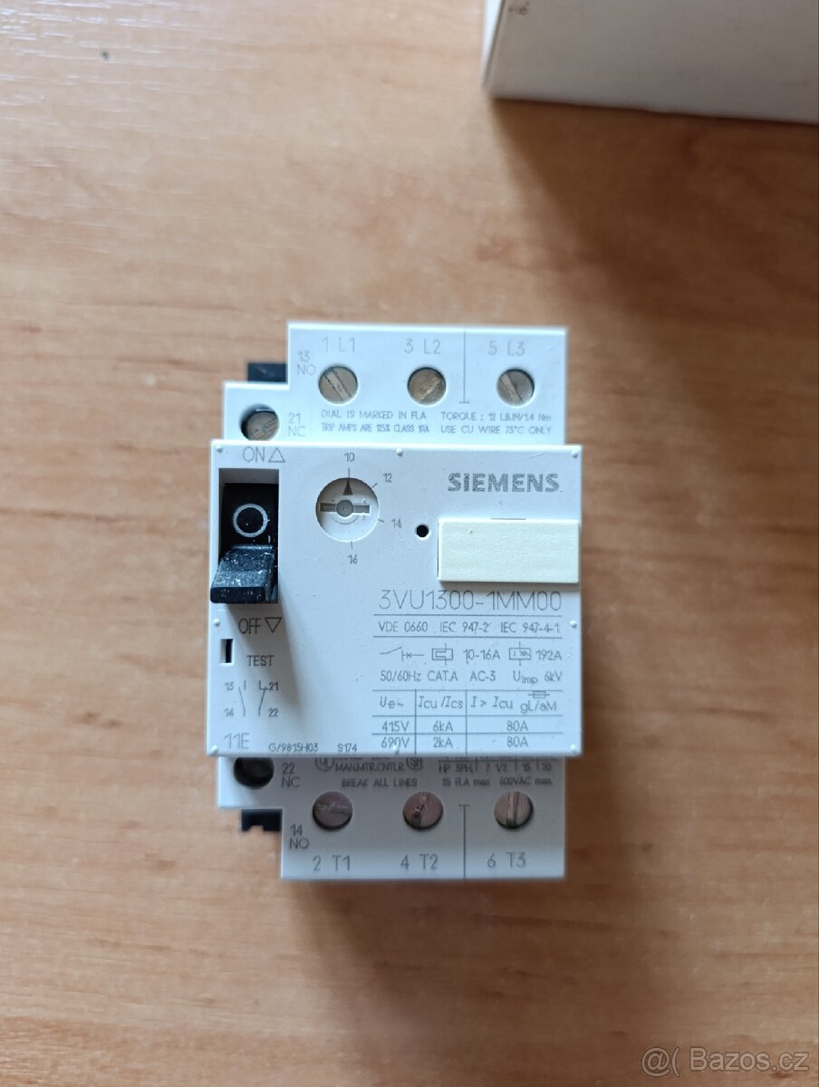 Motorový jistič Siemens 3VU1300-1ML00 - 2