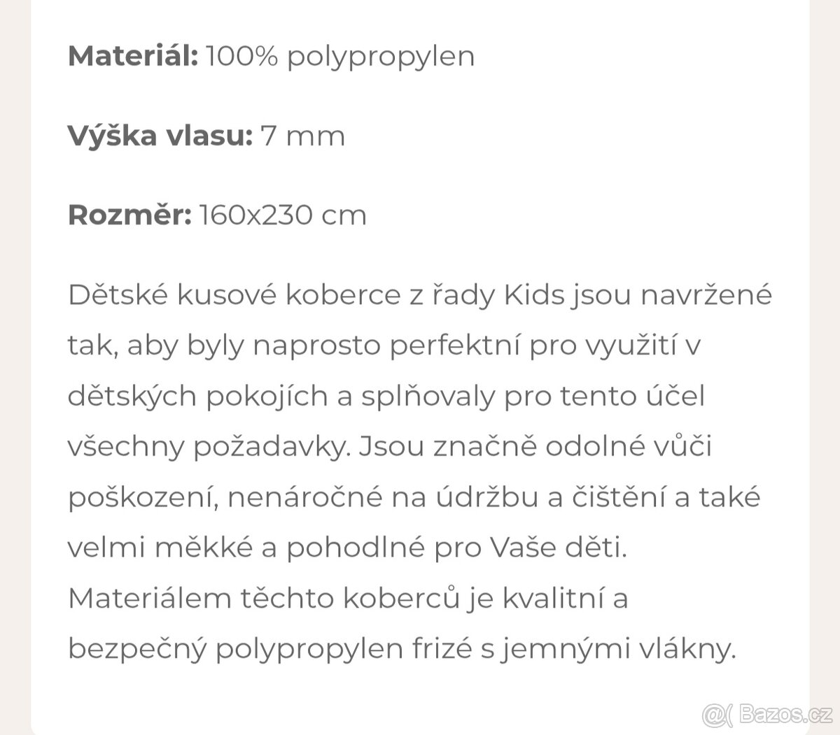 Dívčí koberec do pokojíčku 230x160 cm - 2