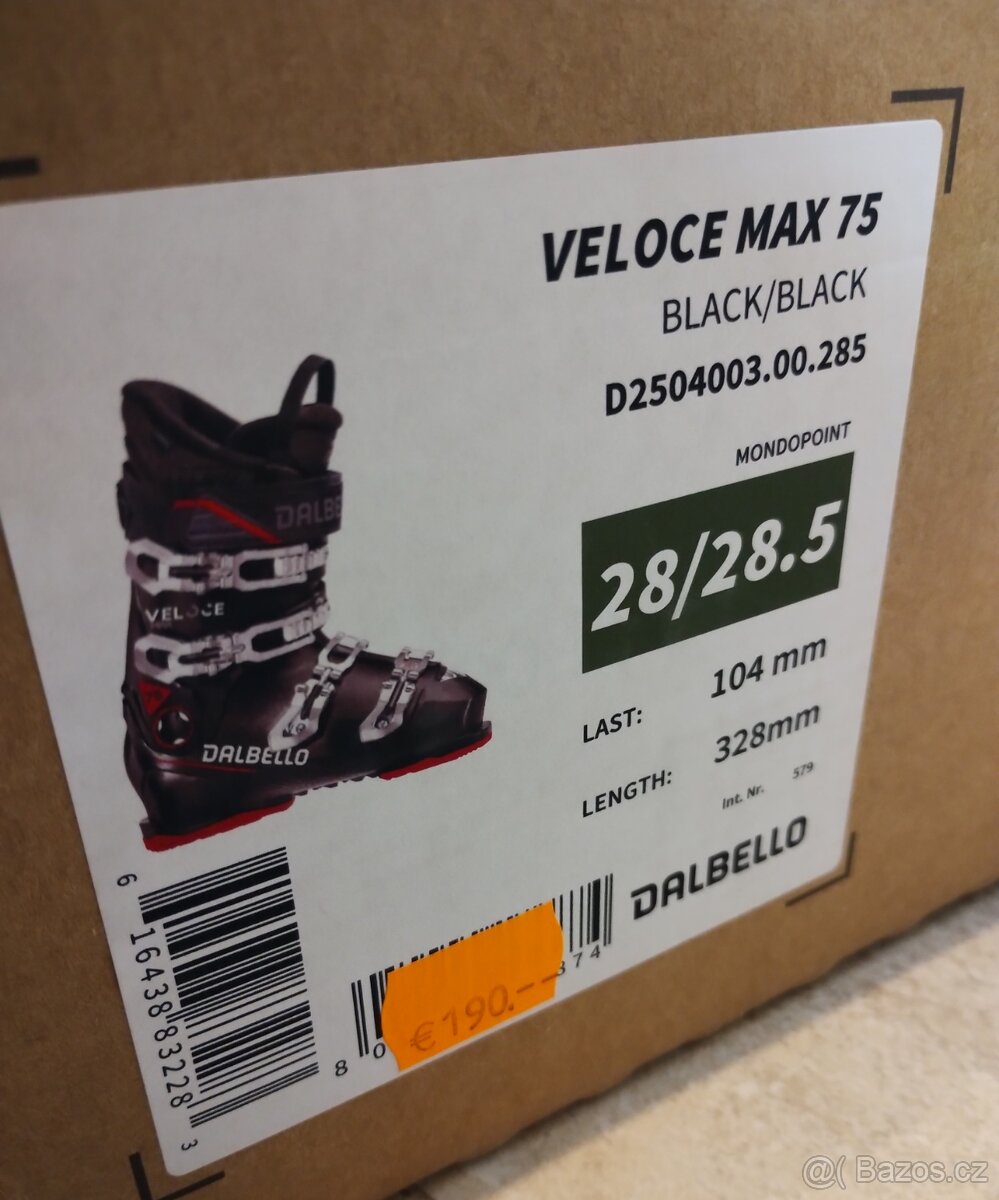 Dalbello Veloce MAX 75 model 25/26 vel.280-285 /44 - levně - 2