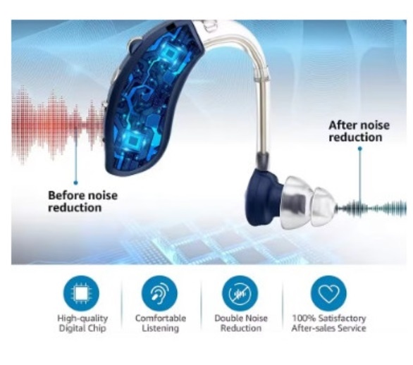 Naslouchátko pro nedoslýchavé, modré, dobíjecí - 2