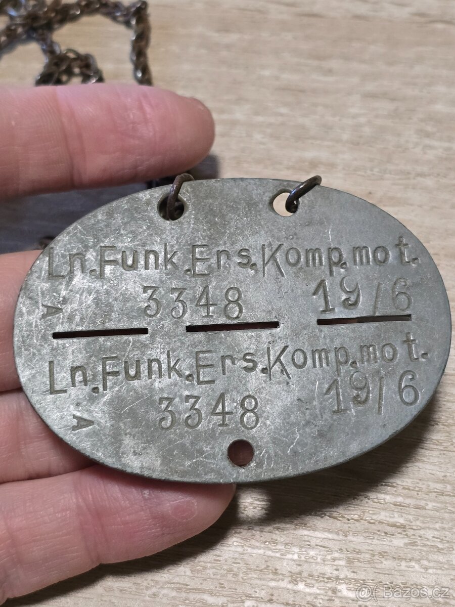 Německá ID známka - radiový operátor na řetězu - 2