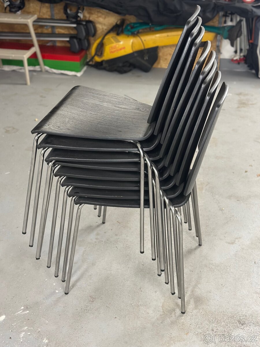 8 ks Židle Ikea dřevo, nerez - 2